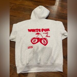 White fox hoodie